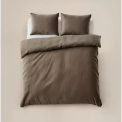 Dekbedovertrek Velvet Cartier 200x220 – Fluweelzacht Uni Design – Taupe