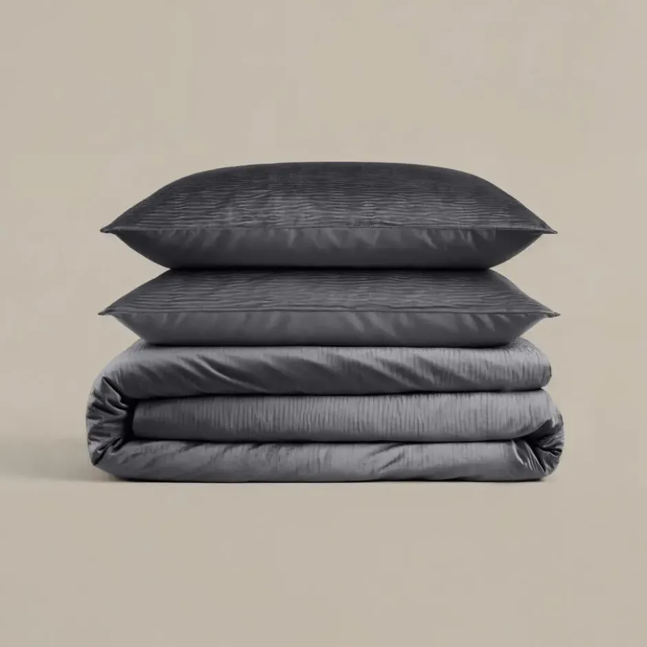 Dekbedovertrek Velvet Cartier 200x220 – Fluweelzacht Uni Design – Antraciet