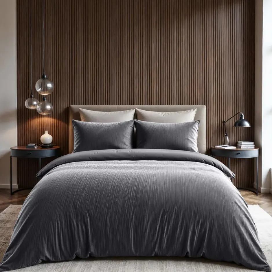 Dekbedovertrek Velvet Cartier 200x220 – Fluweelzacht Uni Design – Antraciet