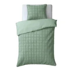 Dekbedovertrek 140x220 – Furry Check Design & Zacht Warm Fleece