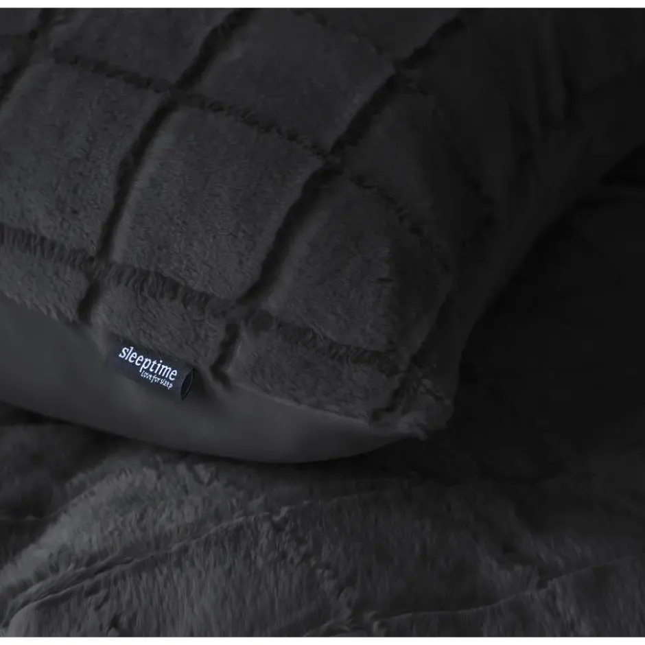 Dekbedovertrek 240x220 – Furry Check Design & Zacht Warm Fleece