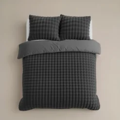 Dekbedovertrek 200x220 – Pompom Design & Warm Flanel Fleece - Antraciet