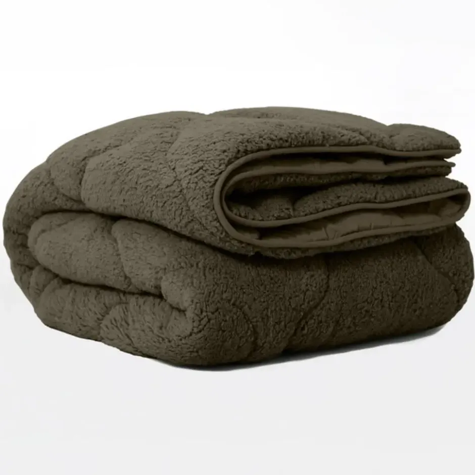 Dekbed zonder Overtrek Lazy Teddy 140x200 – Superzacht & Wasbaar – Taupe