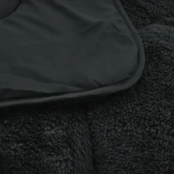 Dekbed zonder Overtrek Lazy Teddy 140x200 – Superzacht & Wasbaar – Zwart