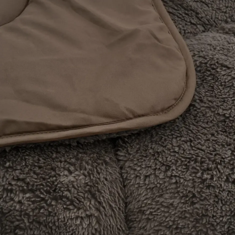Dekbed zonder Overtrek Lazy Teddy 200x200 – Superzacht & Wasbaar – Taupe