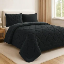 Dekbed zonder Overtrek Lazy Teddy 200x200 – Superzacht & Wasbaar – Zwart
