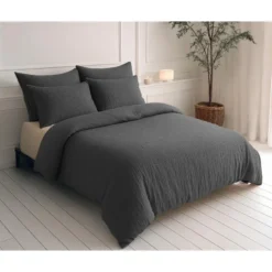 Dekbed zonder Overtrek – Luxe Mousseline – Superzacht Katoen – Antraciet 240x200