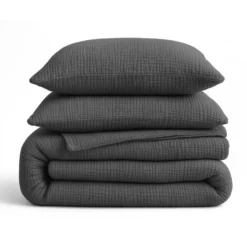 Dekbed zonder Overtrek – Luxe Mousseline – Superzacht Katoen – Antraciet 240x200
