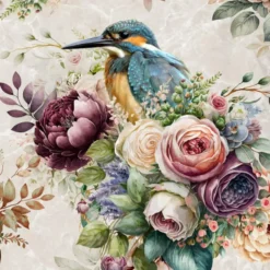 Descanso IJsvogel Dekbedovertrek Zand-2-persoons (200 x 200/220 cm)