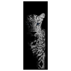 Deurmat Cheetah antraciet/blauw - 50x150 cm