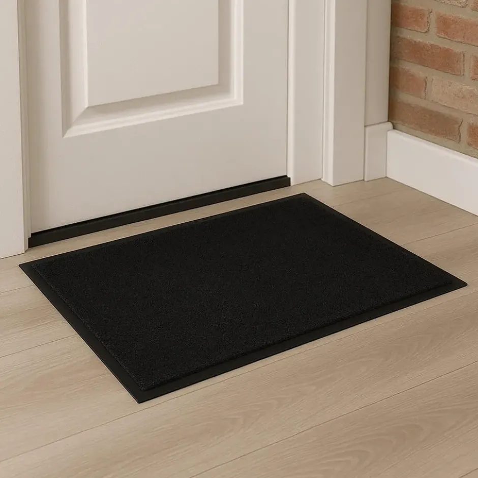 Deurmat Memphis - droogloopmat - zwart - 60 x 80 cm