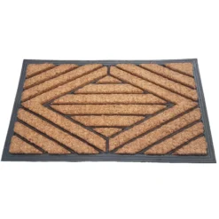 Deurmat rubber/kokos 40x70 cm - Ruit