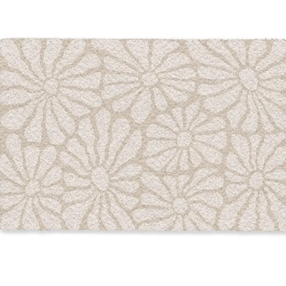 Deurmat 60x40 cm Bloemen - Print - Beige - Bruin - Minimalistisch
