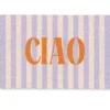Deurmat 60x40 cm Ciao - Quote - Pastel - Strepen