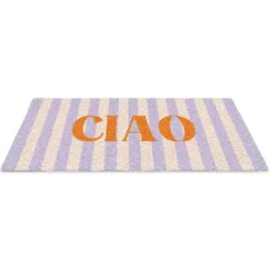 Deurmat 60x40 cm Ciao - Quote - Pastel - Strepen
