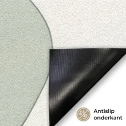 Deurmat 90x60 cm Japandi - Abstract - Groen