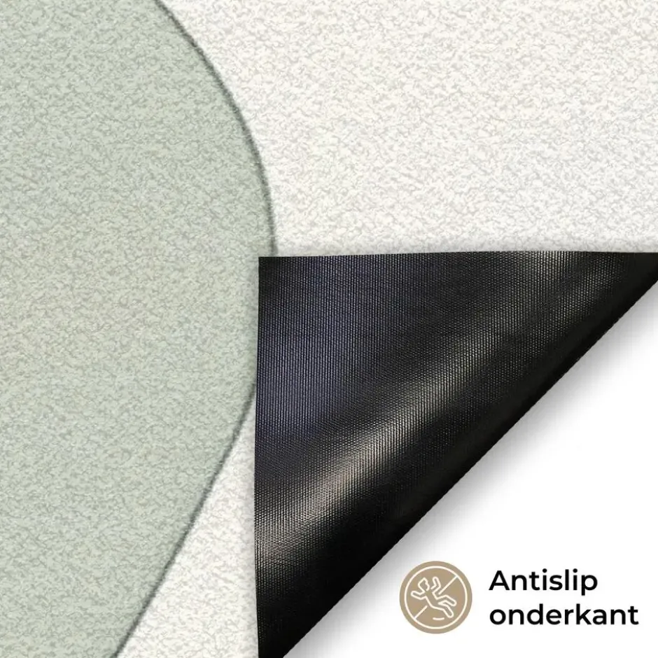 Deurmat 90x60 cm Japandi - Abstract - Groen
