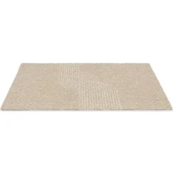 Deurmat 90x60 cm Parallelle lijnen - Lichte textuur - Beige