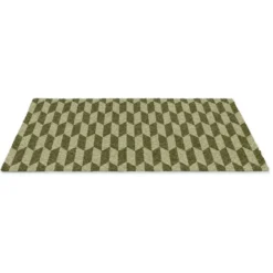 Deurmat 60x40 cm Patroon - Abstract - Groen - Vlakken