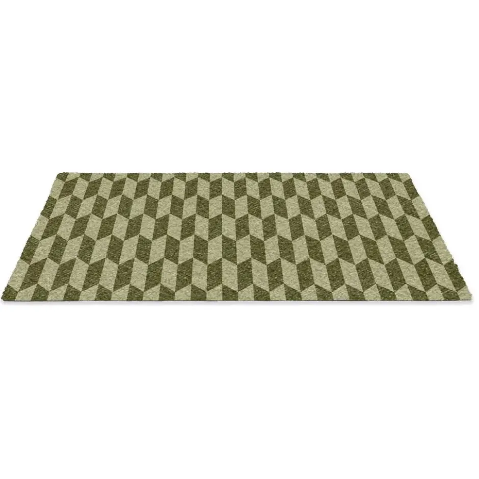 Deurmat 60x40 cm Patroon - Abstract - Groen - Vlakken