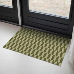 Deurmat 90x60 cm Patroon - Abstract - Groen - Vlakken