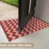 Deurmat 90x60 cm Zigzag - Strepen - Patroon - Rood