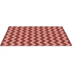Deurmat 90x60 cm Zigzag - Strepen - Patroon - Rood