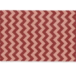 Deurmat 60x40 cm Zigzag - Strepen - Patroon - Rood