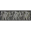 Deurmat Zebra antraciet/beige - 50x150 cm