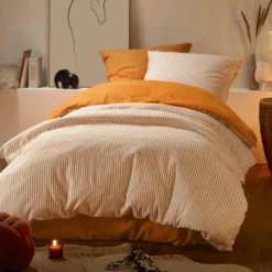 De Witte Lietaer Dekbedovertrek Cleo Copper - Eenpersoons - 140 x 200/220 cm - K