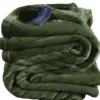 De Witte Lietaer Fleece deken Cosy Khaki - 150 x 200 cm - Groen