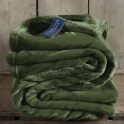 De Witte Lietaer Fleece deken Cosy Khaki - 150 x 200 cm - Groen