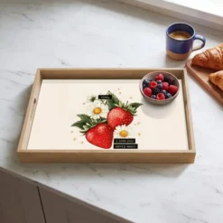 Dienblad 50x35 cm Aardbeien - Madeliefjes - Quote - Sterretjes