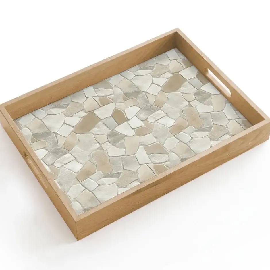 Dienblad 40x30 cm Mozaïek - Stenen - Beige