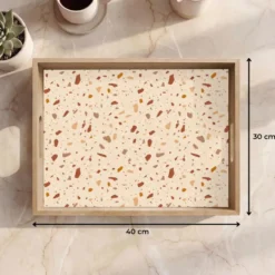 Dienblad 40x30 cm Terrazzo - Patroon - Kleurrijk - Steen