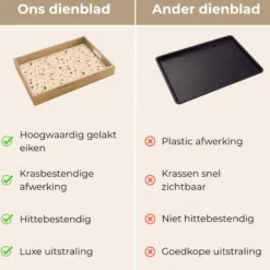 Dienblad 40x30 cm Terrazzo - Patroon - Kleurrijk - Steen