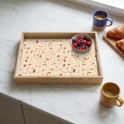 Dienblad 40x30 cm Terrazzo - Patroon - Kleurrijk - Steen