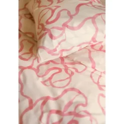 Dindi Home - Dekbedovertrek Pink Party - 200x220 cm - Off White / Roze