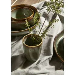 Dinerbord Emma - groen - stoneware - Ø27 cm