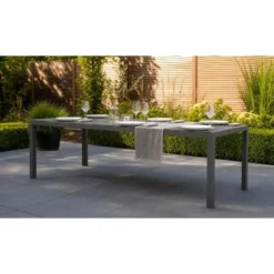 Dining Tuintafel rechthoekig 210 x 85 cm Grijs Venustas