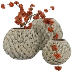 DK Design Bloemenvaas Inga Jada - plat model - groen - 41 x 15 cm
