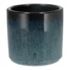 DK Design Bloempot model Blue Glaze - blauw - D12 x H13 cm - ombre