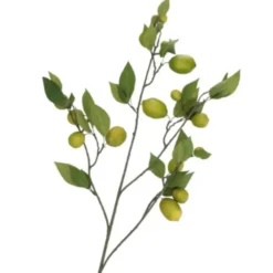 DK Design Kunstbloem citrusfruit tak limoen - 135 cm - groen