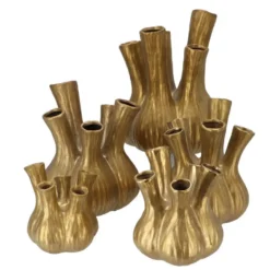 DK Design vaas Aglio - tulpenvaas - goud mat - D20 x H25 cm