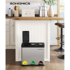 Dok Home - Prullenbak - 3x24 Liter - Metaal