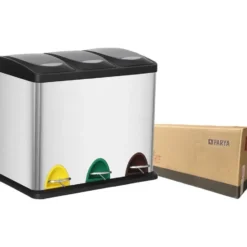 Dok Home - Prullenbak - 3x24 Liter - Metaal