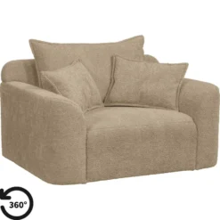 Draaibare Loveseat Elsa - stof Eden - taupe