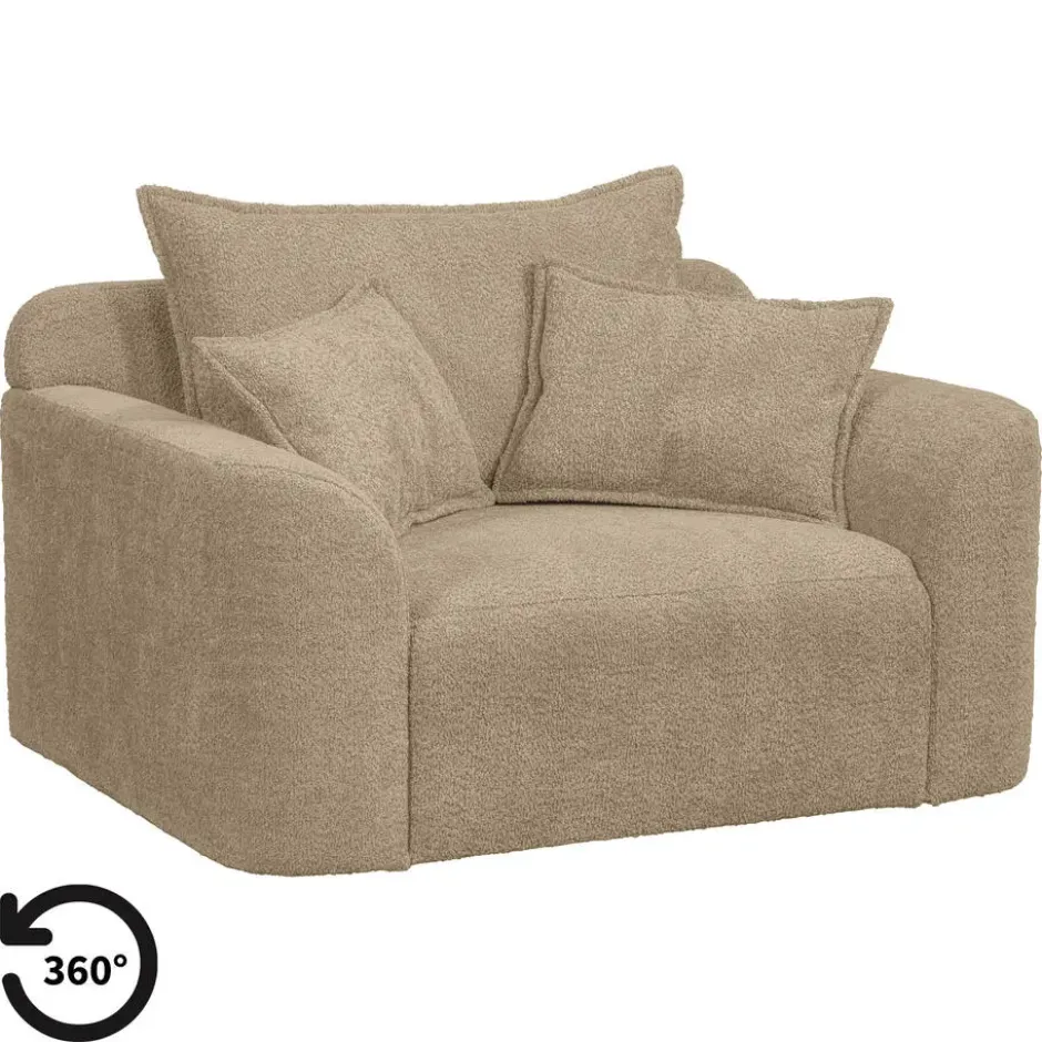 Draaibare Loveseat Elsa - stof Eden - taupe