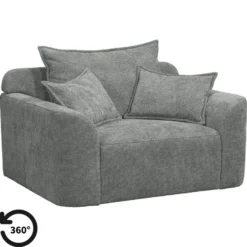 Draaibare Loveseat Elsa - stof Eden - grijs
