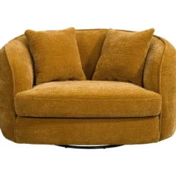 Draaibare Loveseat Enzio - stof Elephant - okergeel